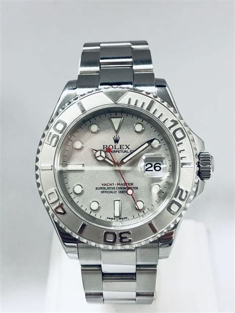 rolex stainless and platinum yachtmaster|Rolex yacht master 16622 40mm.